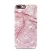 GOLINK iPhone 7 Plus Case/iPhone 8 Plus Marble Case, Matte Marble Series Slim-Fit Anti-Scratch Shock Proof Anti-Finger Print Flexible TPU Gel Case for iPhone 7/8 Plus - Pink Marble