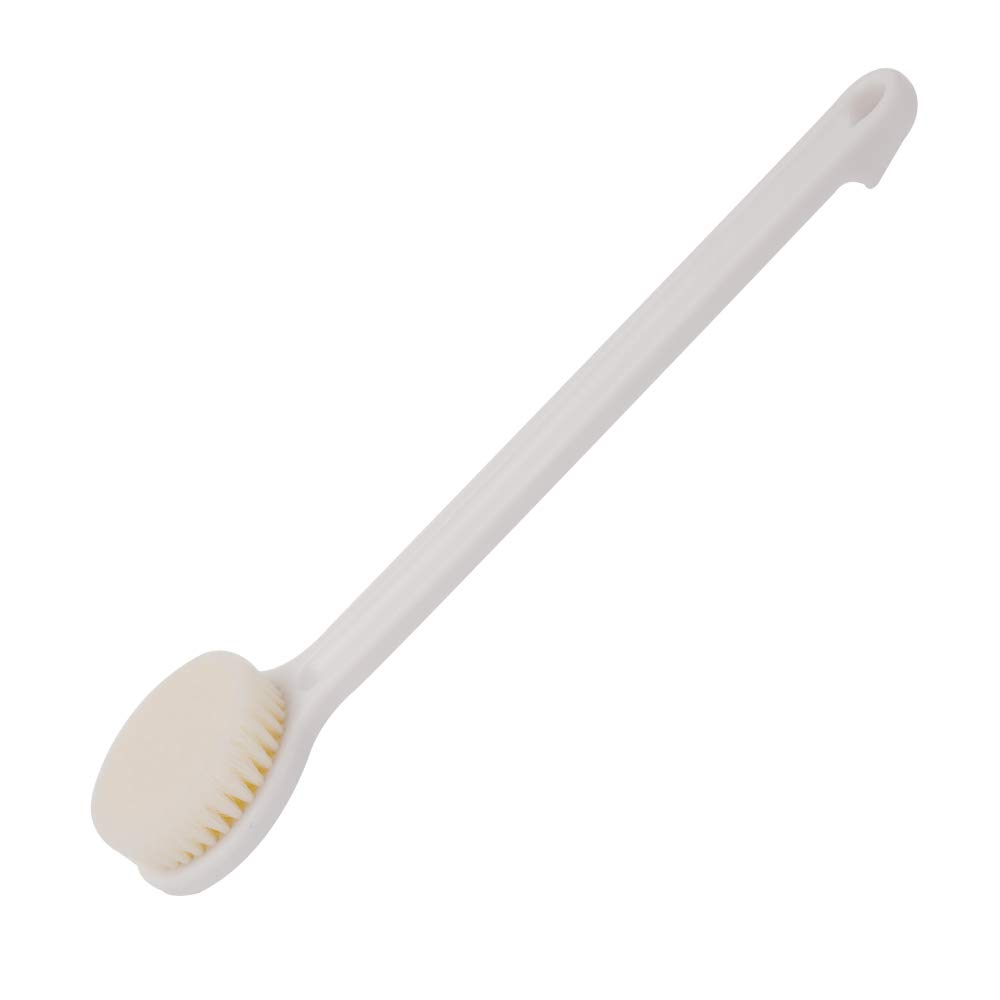 Zhurson Dry and Bath Body Brush (white),with Long Handle, Exfoliating, Stimulate Blood Circulation, Improve Lymphatic System, Accelerate Metabolism