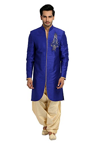 Saris and Things Blue Classy Indo Western Sherwani for Men