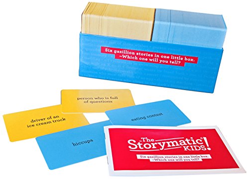 The Storymatic Kids -- Hundreds of Cards -- Tell Stories, Play Games, Make Art, and More -- Includes Booklet with Prompts, Games, and Activities -- Made in USA