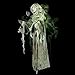 Holidayana Animatronic Floating Skeleton- Motion Activated Halloween Decoration with Lighted Eyes & Scary Sounds