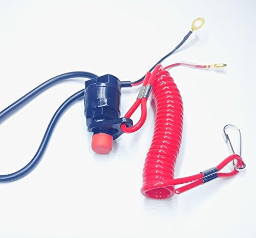 HOT JUNE Engine Stop Lanyard Safety Cord Lanyard Kill Stop Switch&Safety Tether Lanyard Kill Switch With Safety Tether Universal Boat Outboard