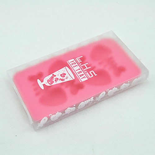 Vibola Novelty Gift Fish Shapes Flexible 8 Ice Cube Tray Mold Rubber Ice Cube Freeze Mold Ice Maker(Random Color)