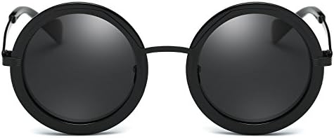 Eyepster Polarized Lens Round Oversized Teashade Sunglasses - The Grove (Black)