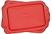 Pyrex 233-PC Red Rectangle Standard Baking Dish Lid - 2 Pack (Lid Only - Dish NOT Included)