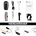 NearMoon USB Rechargeable Bike Light Set, 700 Lumen Bicycle Lights with Headlight Taillight, Super Bright Front Lamp and Red Rear Light with Emergency Flashlight, Waterproof, Bike Helmet Mount