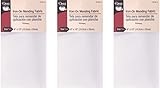 Dritz 55120-9 Iron-On Mending Fabric, White, 6 by 13-Inch (3 Pack)