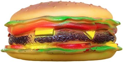 Emg Pet Emporium Chew & Squeak Toy For Dogs Fat Cheese Burger Squeaker Guaranteed All Breeds Small To Large