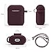 Airpods Case – Filoto Airpods Silicone Case Cover with Fur Ball Keychain/Strap for Apple Airpod (Burgundy)thumb 3