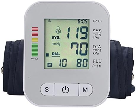 Portable Arm Automatic Electronic Sphygmomanometer Battery Powered,Blood Pressure Monitor Digital Smart BP Meter With Large Display and Adjustable Wrist