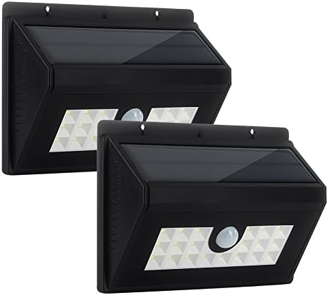 Huvai 20 LED Bright Solar Lights, Outdoor Motion Sensor Wall Light Security Lighting for Patio Garden (2 pack)