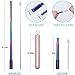Reusable Collapsible Straw, Rainbow 9.25'' Telescopic Stainless Steel Metal Straw, Portable Drinking Straw perfect for Hot Drink, Coffe, Smoothie, Juice, Milkshake - Great Christmas Gifts for Family