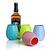 JYPC Silicone Wine Glasses Unbreakable Stemless Foldable Rubber Wine Cups for Traveling Camping Picnic Outdoor - Multicolor 12 oz (Set of 4)