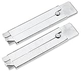 2 Piece Single Edge Razor Blade Carton Cutter – Box Cutter Knife – All Metal Tap Knife – Retractable And Replaceable Blade - By Katzco