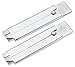 2 Piece Single Edge Razor Blade Carton Cutter – Box Cutter Knife – All Metal Tap Knife – Retractable And Replaceable Blade - By Katzco