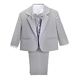 Dressy Daisy Toddler Boy' 5 Pcs Set Formal Tuxedo