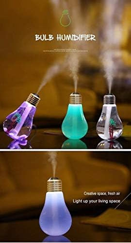 SHOWSHAA Multibenefits Ultrasonic Bulb Humidifier | Air Freshner | Gradient 7 Dreaming Colors LED Nightlamp | Decor | for Car, Room, Office | Christmas Newyear Gift