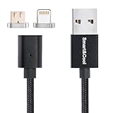 Smart&Cool 5 Feet Gen4 Nylon Braided Two-mode Super Magnetic Charging & Data Sync Cable for Smart Phone and Tablets with Micro-USB and i-Product Interface (5ft-Black)