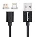 Smart&Cool 5 Feet Gen4 Nylon Braided Two-mode Super Magnetic Charging & Data Sync Cable for Smart Phone and Tablets with Micro-USB and i-Product Interface (5ft-Black)
