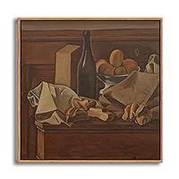 Framed Canvas Wall Art Metaphysical Still Life with Triangle by Giorgio Mordian Canvas Prints Home Artwork Decoration for Living Room,Bedroom - 16x16 inches