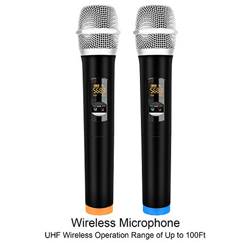 2 Portable+Karaoke+Microphone+Wireless+Amplifier