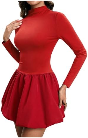 red bubble dress long sleeve Delia Lace Long Sleeve Mini Dress - Red