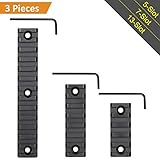 Keymod Rail, ApicalLife 5-Slot 7-Slot 13-Slot Lightweight Picatinny Rail Section for Keymod Handguard Mount Rail System with 3 Allen Wrench & Solid-Style & Replacement Screws and Nuts, 3 Pack