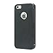 MTRONX Phone Case for Apple iPhone 5s, iPhone 5, iPhone SE, Window View Magnetic Closure Twill PU Leather Ultra Folio Flip Slim Case Cover - Black(MG1-BK)