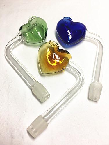 Handmade Glass Making 2.52 inches oil burner random color (3 pcs, random color)