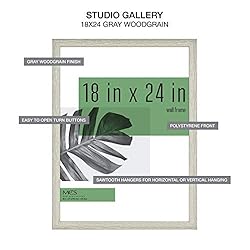 MCS Studio Gallery Frame, Gray Woodgrain, 18 x 24