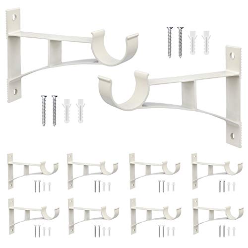 MENOLY 5 Pairs (10 Pcs) Window Blind Rod Brackets, Rod Holders for