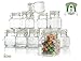3 oz Small Glass Jars With Airtight Lids, Glass Spice Jars - Leak Proof Rubber Gasket and Hinged Lid for Home and Kitchen, Small Glass Containers with Lids for Party Favors (24 Pack)