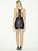 Azbro Stylish Sequin Cut Out Bodycon Dress, Black L