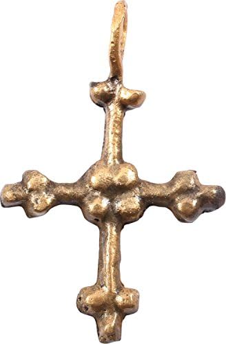 Authentic Antique Christian Pendant Necklace Artifact Jewelry Fine Medieval Cross c.1200-1500 AD