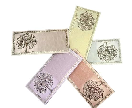 PR INTERNATIONAL Pack of 10 Shagun Cash Envelopes for Weddings Birthdays Rakhi Gifting, Anniversary or Any Occasion Multicolour Sagan Cash Gift Money Envelopes