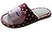 Bronze Times(TM Womens Premium Cartoon Cat Polka Dots Flax House Slipper (Red M)