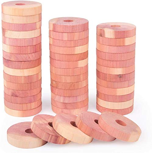 KAHEIGN 30Pcs Cedar Wood Moth Repellent Blocks, 100% Natural Aromatic Red Cedar Wooden Blocks Anti Moth Storage Clothes Protector Wardrobes Drawers Freshener