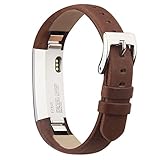 iGK For Fitbit Alta Bands/Fitbit Alta HR Bands, Genuine Leather Replacement Bands for Fitbit Alta/Fitbit Alta HR Coffee Brown