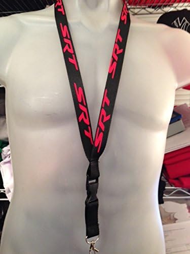 Srt Lanyard Key Holder R/t Hellcat Dodge (BLACK, LOGO SILVER)