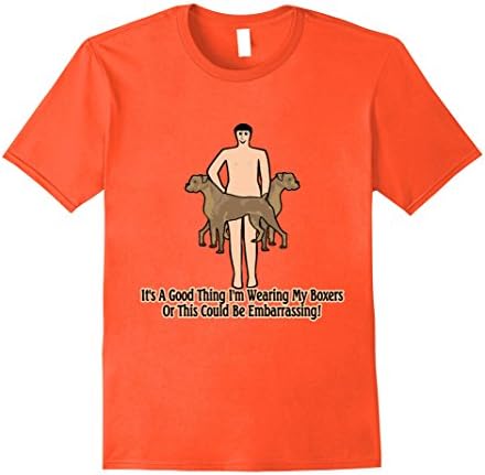 Mens Wearing My Boxers Dogs 2XL Orange