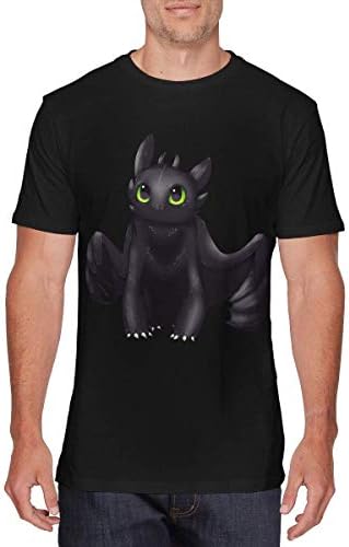 Yobesti Athletic Shirts & Tees Top and Blouse, Mens Classic How to Train Your Dragon Tee Black