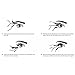 Wisdompark New Magnetic Eyelashes 4 Pieces/Box 3D Reusable False Magnet Eyelashes Extension kit
