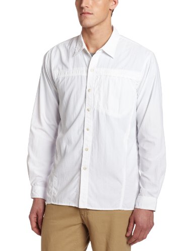 Exofficio men s bugsaway breez r long sleeve, white, sm…