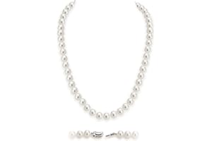 HUWODY Round White Simulated Shell Pearl Necklace Pearl Choker Necklace Jewelry for Women