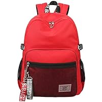 El-fmly Cute Backpack for Teen Girls Lightweight Casual Fashion Shoulder School Bookbag Travel Outdoor Laptop Daypack Red Bag