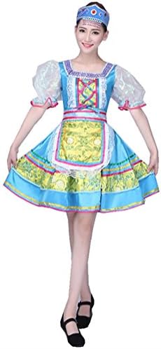 Women Performance Wear Dresses, Women's Russian Deluxe Party Dancing Dress (XS)