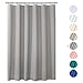AmazerBath Grey Shower Curtain Plastic, Thick PEVA Shower Curtain Grey, Heavy Duty Shower Curtains for Bathroom, Waterproof Shower Curtain 72x72 with 3 Big Weighted Stones and 12 Rustproof Grommets