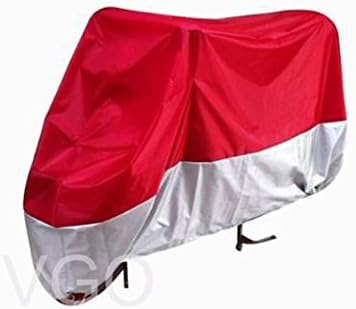Motorcycle Cover For Kawasaki ZX10R 2006 UV Dust Protector M Red Silver