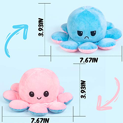 Thedttoy Reversible Octopus Plüsch Soft Toys Doppelseitige Flip Mood Reversible Octopus Plüsch Kuscheltiere Puppe… – Bild 7