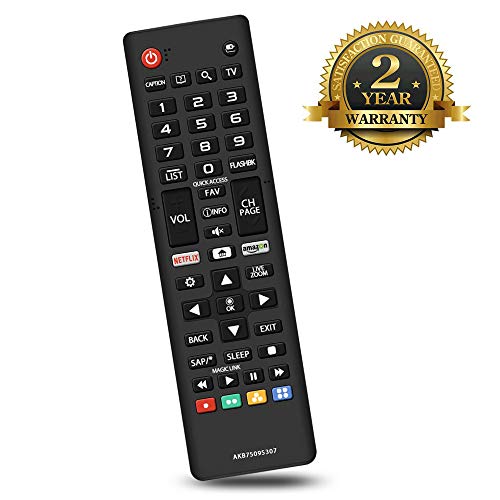 Bincolo AKB75095307 Remote Control Replacement for LG LED LCD Smart TV 32LJ550B 43UJ6200 43UJ6500 43UJ6560 49UJ6500 49UJ6560 55LJ5500 55UJ6050 55UJ6520 55UJ6540 55UJ6580 60UJ6540, and More